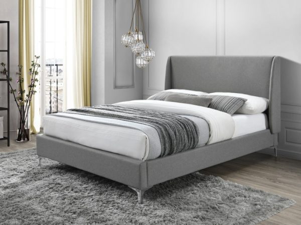 Snuggle Beds Fritton Double Grey Fritton Fabric Bed