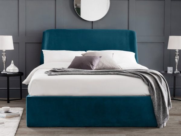 Julian Bowen Frida Storage Ottoman Double Teal Ottoman Bed