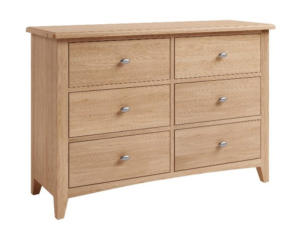 Furniture Express Gao 6 Drawer Chest Light Oak Drawer Chest