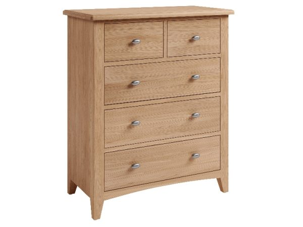 Furniture Express Gao 2 Over 3 Chest Light Oak Bedside Chest