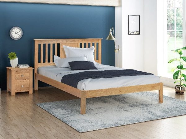 Flintshire Furniture Glynne Bed King Size Natural Oak Wooden Bed