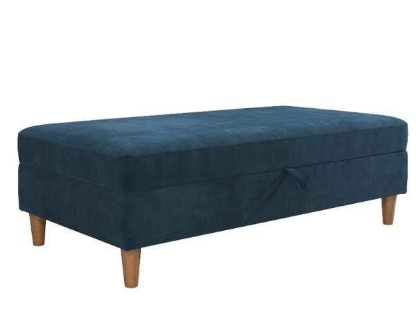 Dorel Hartford Chenille Storage Ottoman Blue Chenille Sofa Bed