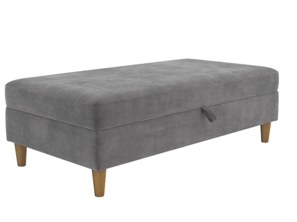 Dorel Hartford Chenille Storage Ottoman Grey Chenille Sofa Bed