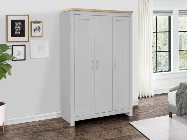 Birlea Highgate 3 Door Wardrobe Highgate Grey Wardrobe