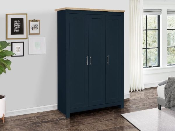 Birlea Highgate 3 Door Wardrobe Highgate Blue Wardrobe