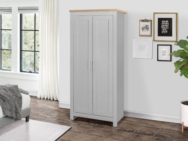 Birlea Highgate 2 Door Wardrobe Highgate Grey Wardrobe