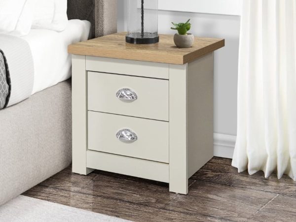 Birlea Highgate 2 Drawer Highgate Cream Bedside Chest