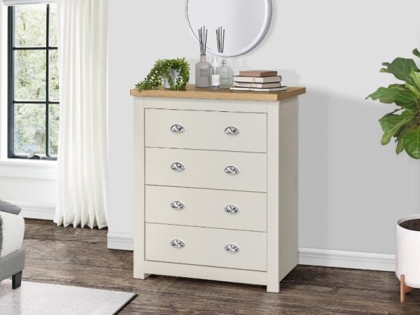 Birlea Highgate 4 Drawer Chest Highgate Cream Drawer Chest