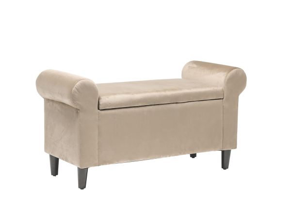 LPD Furniture Highgrove Ottoman Stool Beige Blanket Box