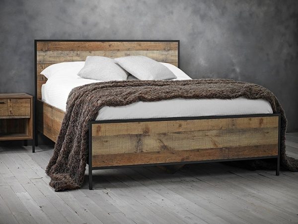 LPD Furniture Hoxton Bed Frame Double Wooden Bed