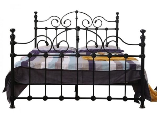 Heartlands Furniture Inglewood Bed Double Black Metal Bed