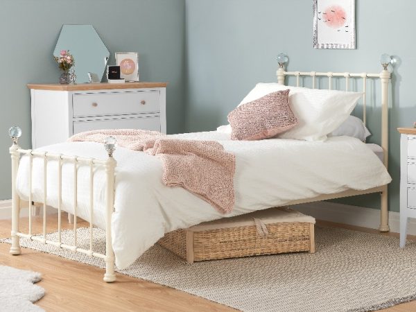 Birlea Jessica Cream Single Cream Metal Bed