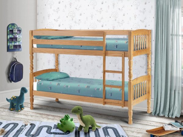 Julian Bowen Lincoln Bunk Single Natural Bunk Bed