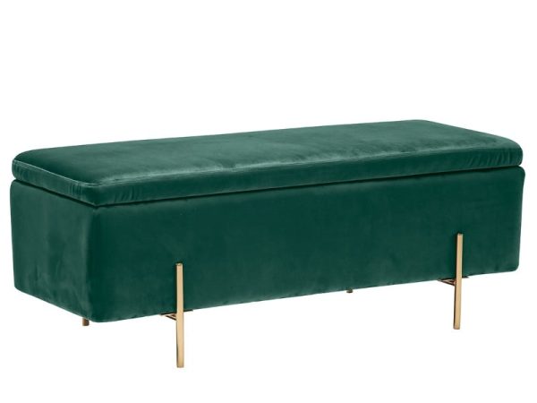 LPD Furniture Lola Ottoman Teal Blanket Box