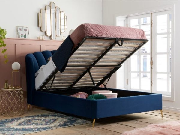 Birlea Lottie Double Midnight Blue Ottoman Bed