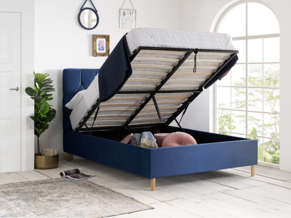 Birlea Loxley Ottoman King Size Blue Ottoman Bed