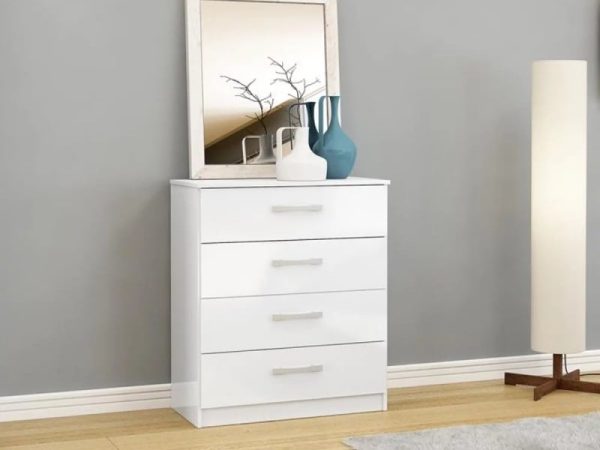 Birlea Lynx 4 Drawer Chest White Drawer Chest