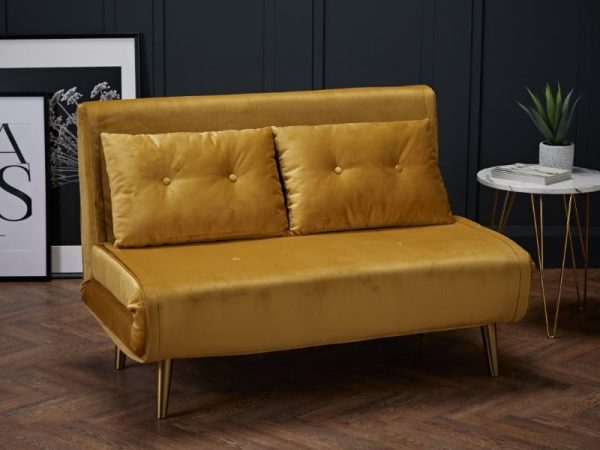 LPD Furniture Madison Sofa bed Mustard Sofa Bed