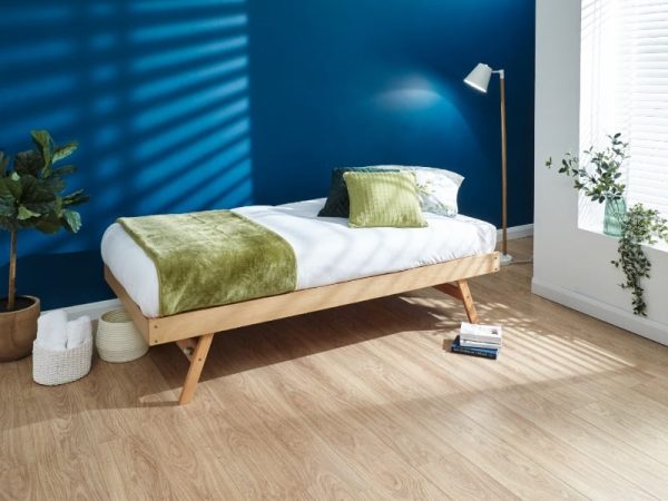 GFW Madrid Trundle Single Oak Stowaway Bed