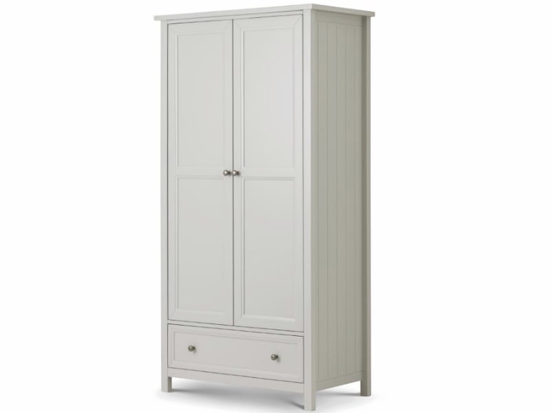 Julian Bowen Maine 2 Door Combination Wardrobe Dove Grey Wardrobe