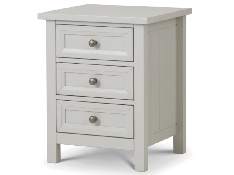 Julian Bowen Maine 3 Drawer Bedside Chest Dove Grey Bedside Chest