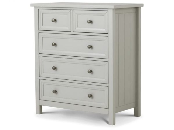 Julian Bowen Maine 3 plus 2 Drawer Chest Dove Grey Drawer Chest