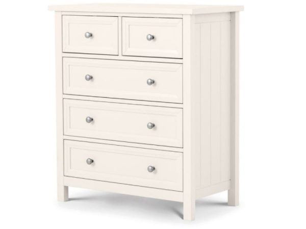 Julian Bowen Maine 3 plus 2 Drawer Chest Surf White Drawer Chest