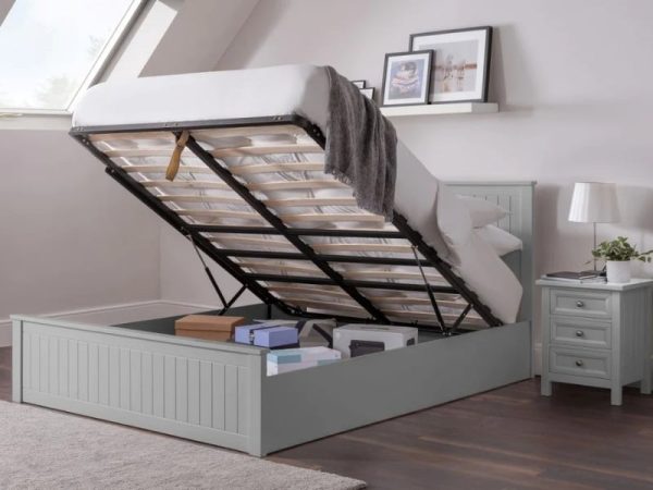 Julian Bowen Maine Ottoman Bed Double Dove Grey Ottoman Bed