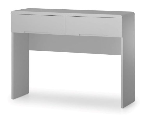 Julian Bowen Manhattan Dressing Table with 2 Drawers Grey Dressing Table