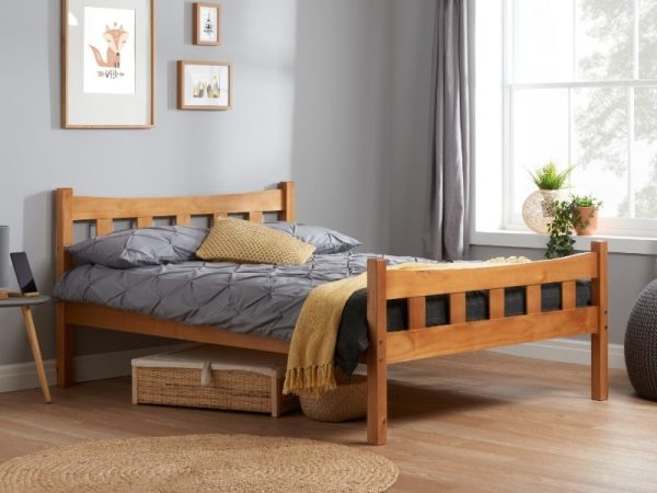 Birlea Miami Small Double Natural Pine Wooden Bed