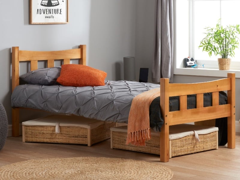 Birlea Miami Single Natural Pine Wooden Bed