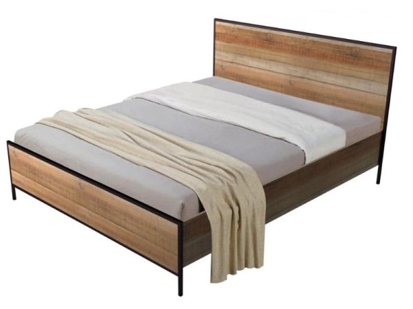 Heartlands Furniture Michigan Bed Double Oak Wooden Bed