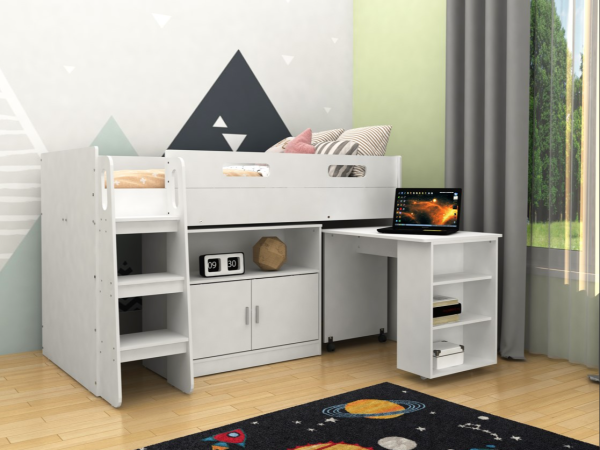 Kidsaw Mid Sleeper Desk Bed Cabin Bed