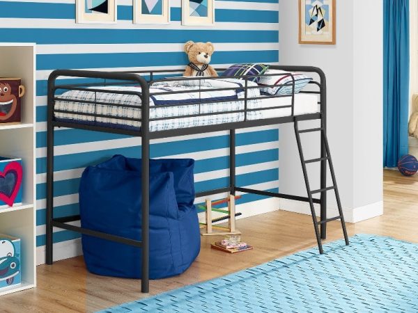 Dorel Midsleeper Bunk Bed Single Black Bunk Bed