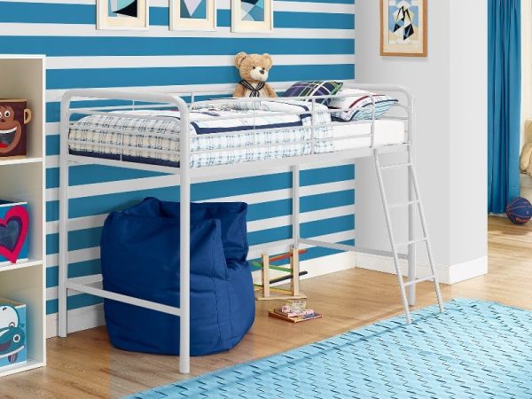 Dorel Midsleeper Bunk Bed Single White Bunk Bed