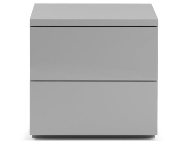 Julian Bowen Monaco 2 Drawer Bedside Grey Bedside Chest