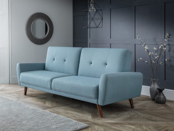 Julian Bowen Monza Fabric Sofa Bed Small Single Blue Sofa Bed