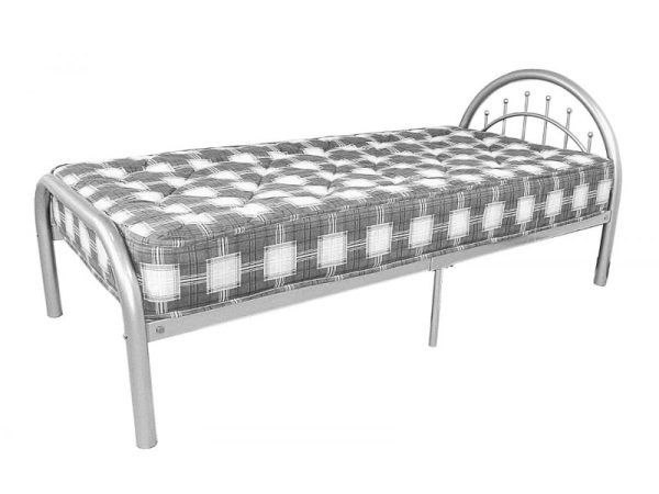 Heartlands Furniture Morning Sun Single Bed Single Silver Metal Bed