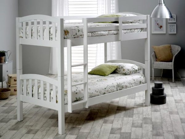 Bedmaster Mya Bunk Single White Bunk Bed