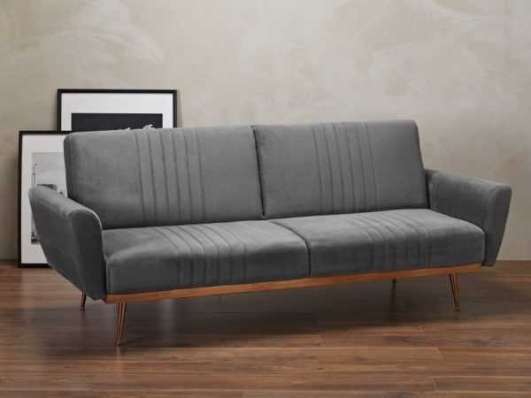 LPD Furniture Nico Sofa Bed Grey Sofa Bed