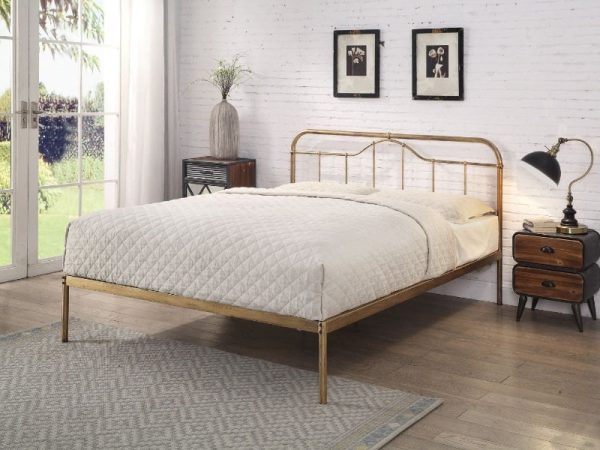 Flintshire Furniture Oakenholt King Size Antique Bronze Metal Bed