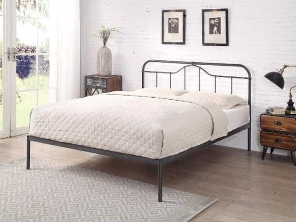 Flintshire Furniture Oakenholt King Size Black Metal Metal Bed