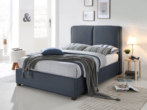 Time Living Oakland King Size Dark Grey Fabric Bed