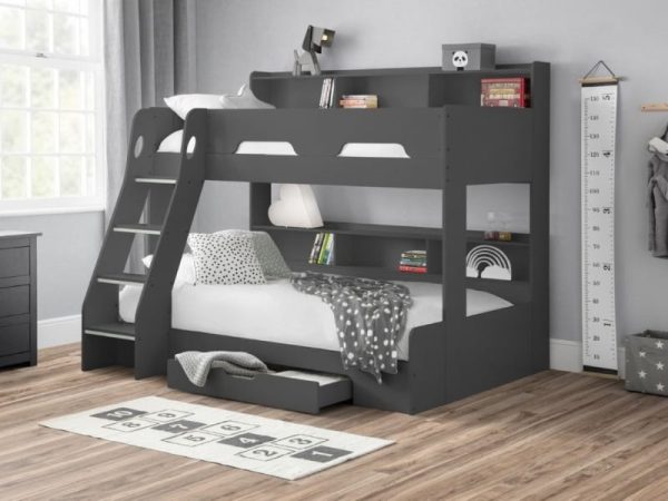 Julian Bowen Orion Triple Sleeper Single Anthracite Bunk Bed