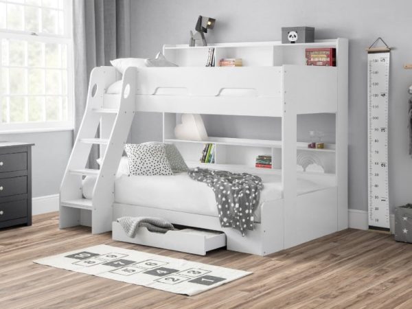 Julian Bowen Orion Triple Sleeper Single White Bunk Bed