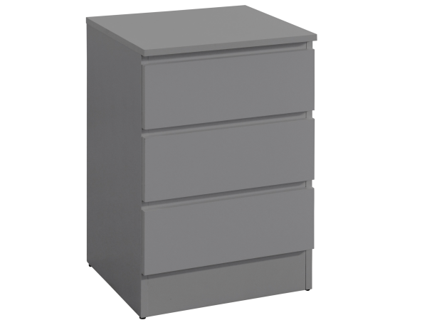 Birlea Oslo 3 Drawer Bedside Grey Bedside Chest