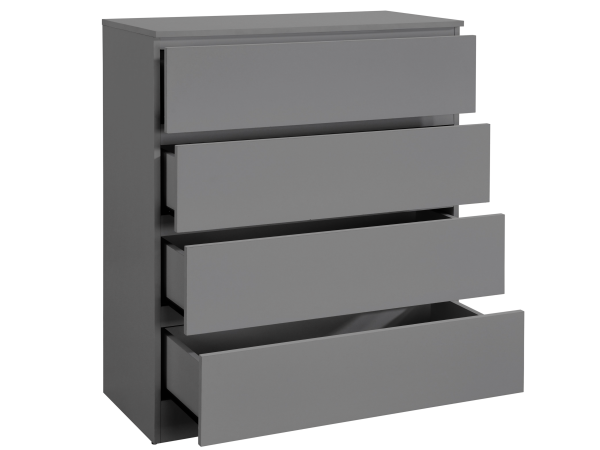 Birlea Oslo 4 Drawer Chest Grey Drawer Chest