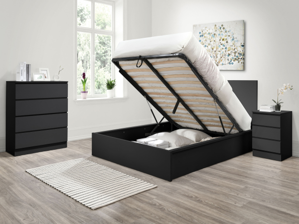 Birlea Oslo Ottoman King Size Black Ottoman Bed