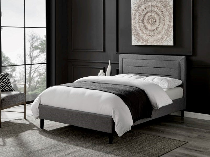 Limelight Picard King Size Grey Fabric Bed