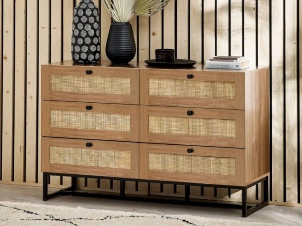 Julian Bowen Padstow 6 Drawer Chest Oak Drawer Chest